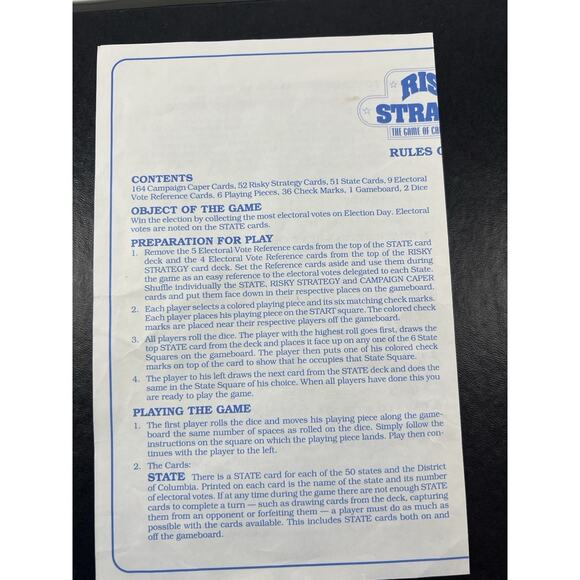 Complete 1992 Risky Strategy Presidential Campaign Election Electoral Vote Game - Picture 7 of 11